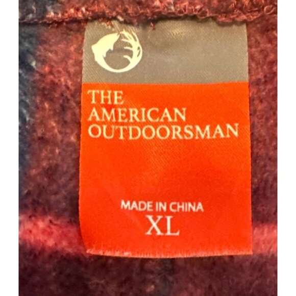 The American Outdoorsman Mens Fleece Pajama Pants XL Red & Blue Plaid Lounge Wea - Picture 6 of 7